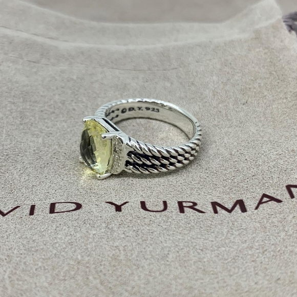 David Yurman Petite Wheaton Ring Lemon Citrine - Picture 3 of 4